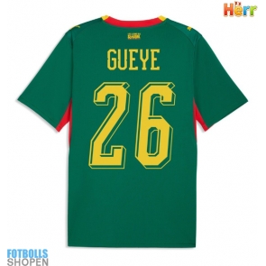 Billiga Senegal Pape Gueye #26 Bortatröja VM 2026 Kortärmad